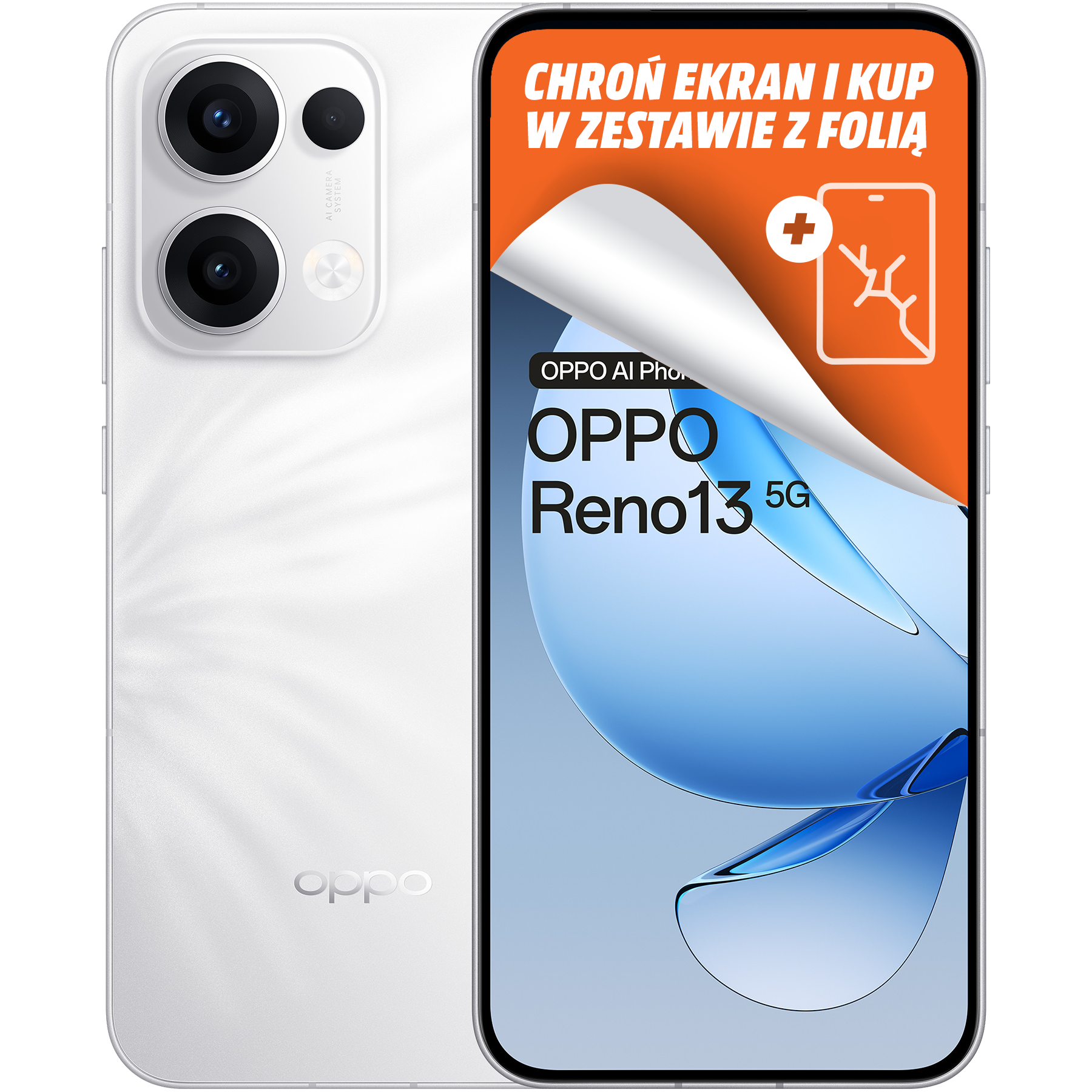Smartfon OPPO Reno 13 5G 12 GB/ 256 GB Biały | MediaMarkt