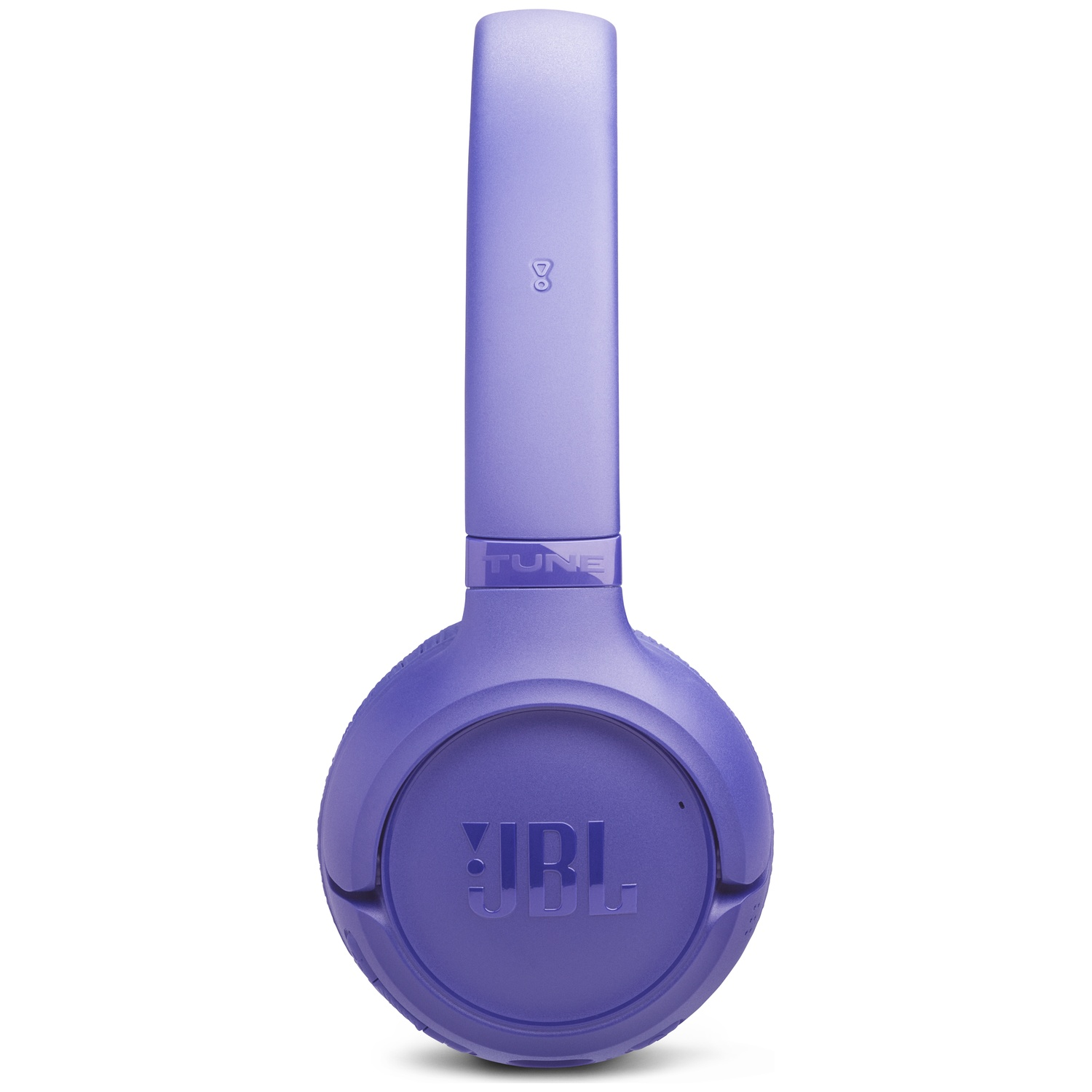Casque JBL Tune 510BT violet sur fond blanc. Le casque est droit, montrant les oreillettes et le bandeau.
