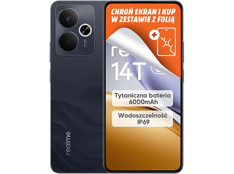 Smartfon REALME 14T 5G 8/256GB 6.67" 120Hz Czarny