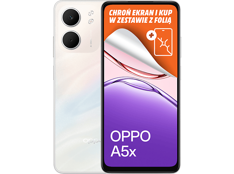 Smartfon OPPO A5x 4/128GB Biały | MediaMarkt