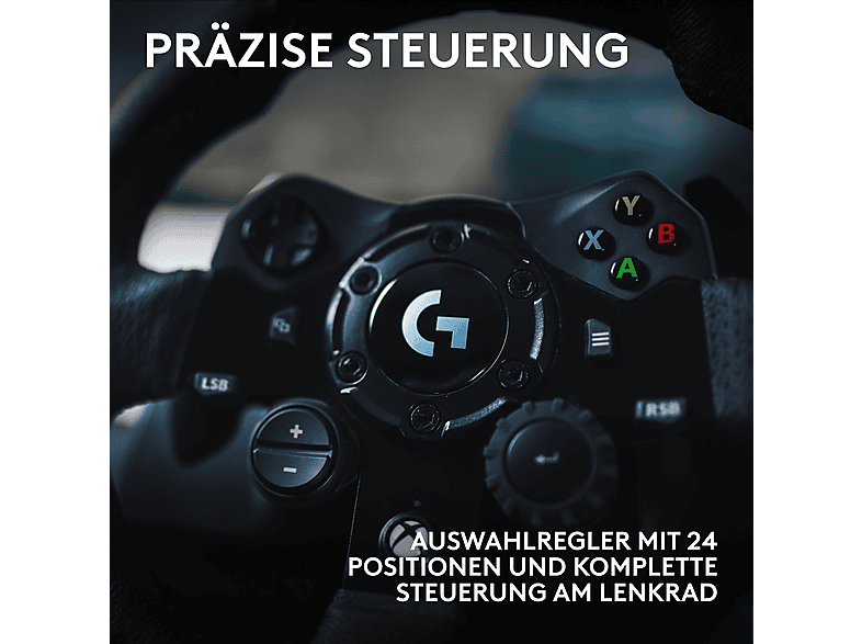 LOGITECH G G923 Trueforce Rennlenkrad + Pedale (Xbox Series X S/, Xbox One, PC), Schwarz — Foto 5 von 5