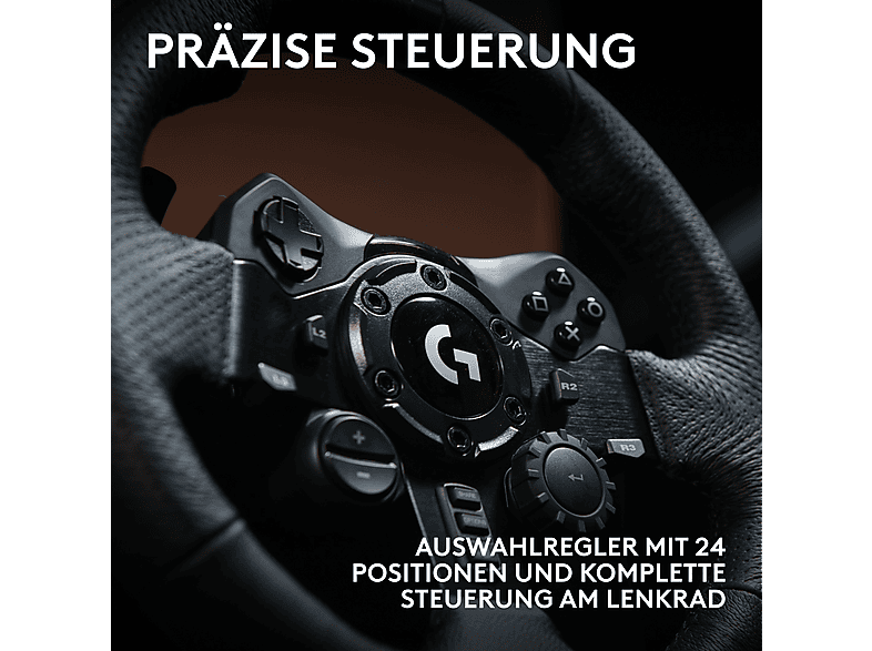 LOGITECH G G923 Trueforce Rennlenkrad + Pedale (PlayStation PS5 PS4, PC), Schwarz — Foto 5 von 5