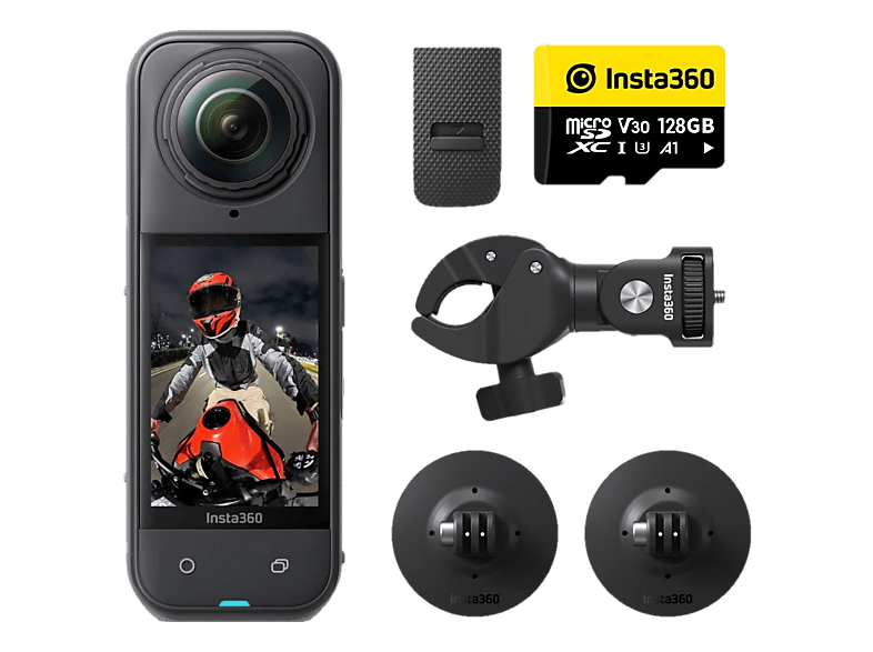 INSTA360 X5 Motorcycle Bundle Actioncam , WLAN, Touchscreen