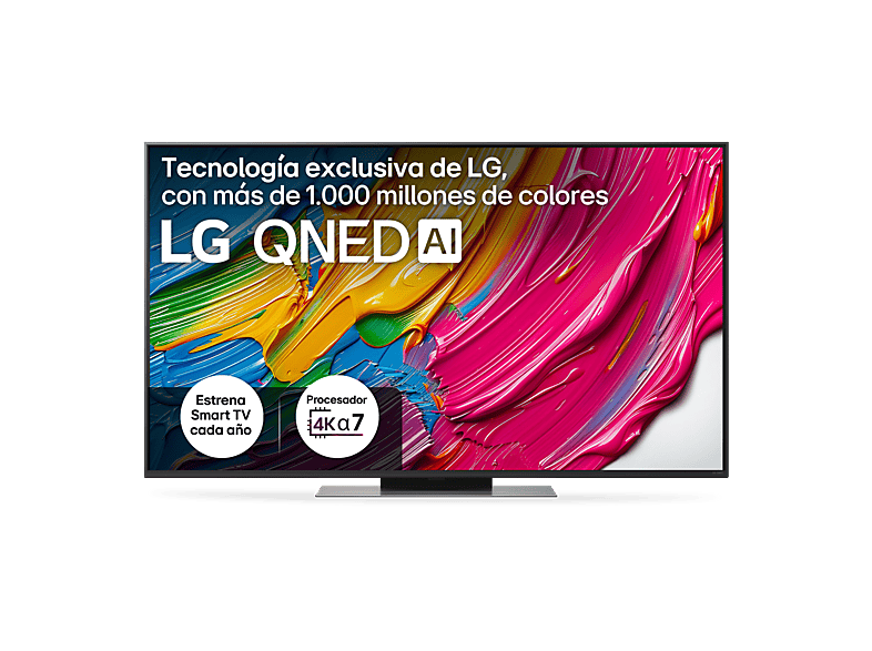 TV QNED 55" - LG 55QNED81A6A, UHD 4K, Procesador Inteligente α7 AI Processor 4K Gen8, Smart TV, DVB-T2 (H.265), Negro
