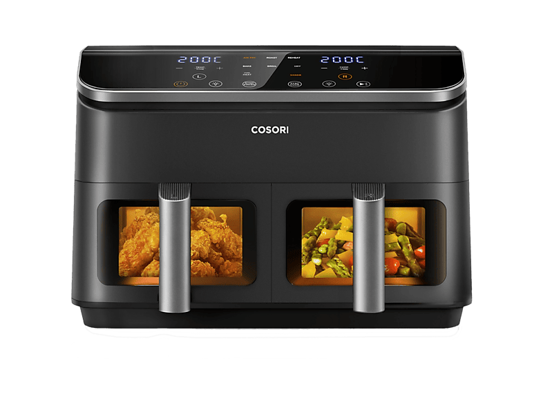 Air Fryer Frytkownica beztłuszczowa COSORI CAF-R901-AEU Dual Basket 8.5l z podwójnym koszem podświetlane wnętrze