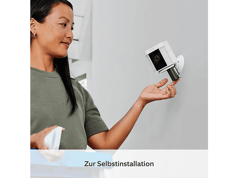 ring Spotlight Cam Plus, Überwachungskamera (Anzahl Kameras: 1, für Außen, Nachtsichtfunktion, Akkubetrieb, HD, Weiß) — Foto 5 von 5