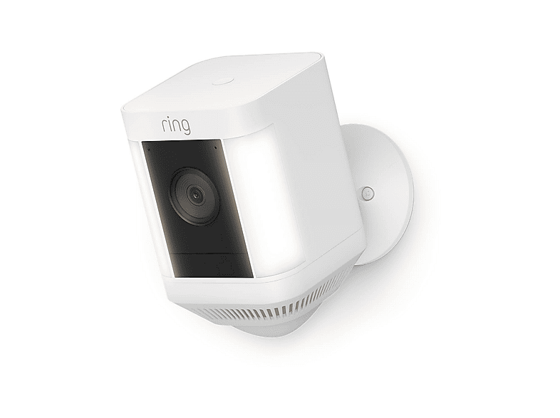 ring Spotlight Cam Plus, Überwachungskamera (Anzahl Kameras: 1, für Außen, Nachtsichtfunktion, Akkubetrieb, HD, Weiß)