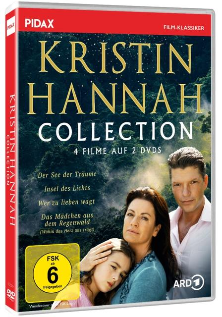 DVD-Cover für die Kristin Hannah Collection. Es zeigt drei Personen, den Titel und die Filmtitel.