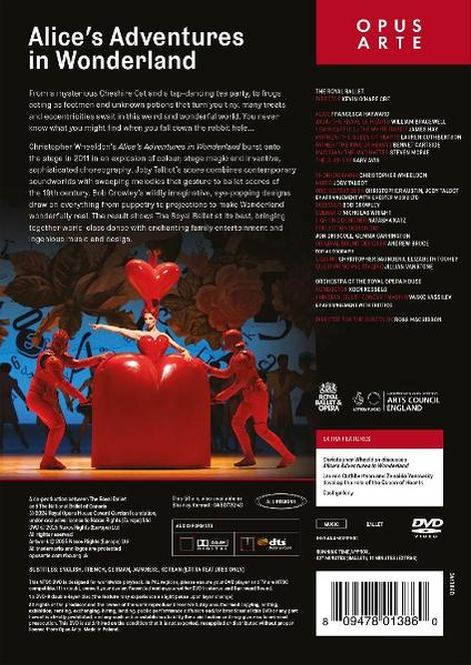 Ballett-DVD-Cover. Rote herzförmige Figur, rot kostümierte Figuren und eine Frau in rotem Kleid. Text und Logos auf dem Cover.