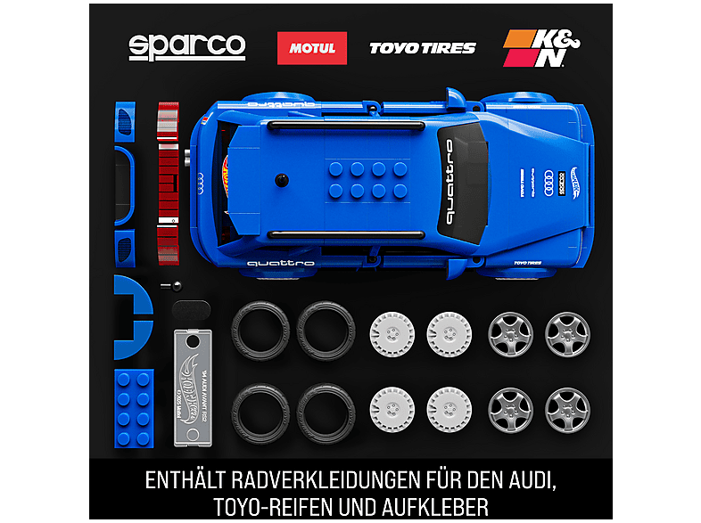 MATTEL BRICK SHOP JGR28 Hot Wheels Speed Series Audi Avant RS2 Bausatz, Blau