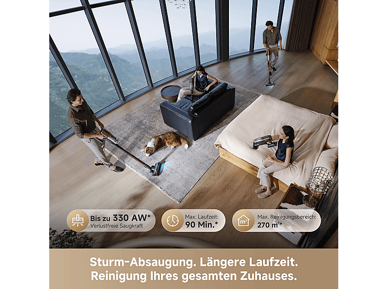 Dreame V30 Staubsauger (0,6 l, Akkulaufzeit: bis zu 90 Minuten, Schwarz/Rosa) — Foto 3 von 5