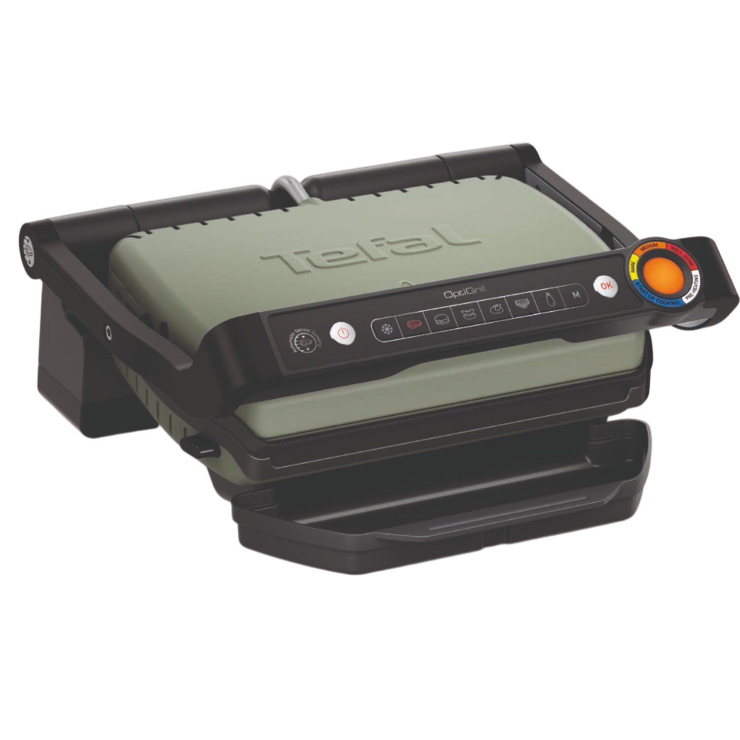 Tefal Gc71el Optigrill Eco Design Contactgrill Lichen & Zwart