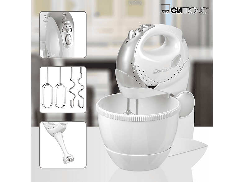 Clatronic HMS -Set 2739 250W Handmixer Set (Weiß, 250 Watt) — Foto 2 von 2