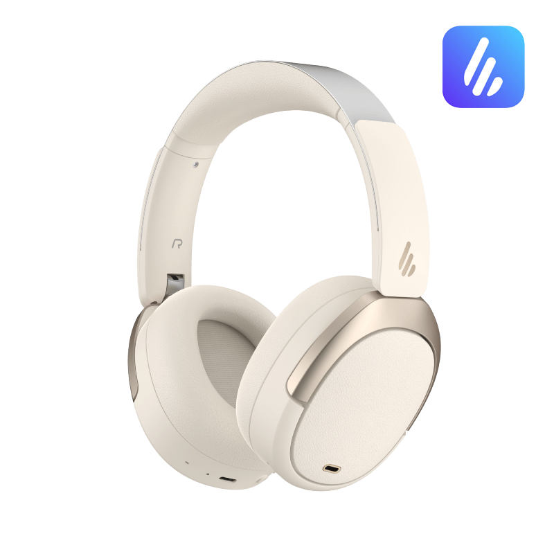 EDIFIER W80 Bluetooth fejhallgató, bézs