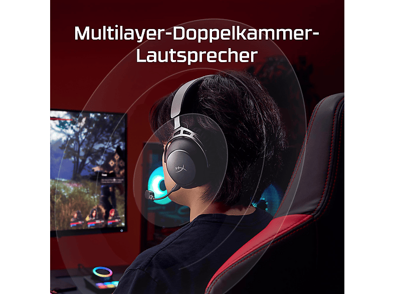 Thumbnail - HYPERX Cloud Alpha 2 Wireless, Over-ear Gaming Headset Bluetooth Schwarz