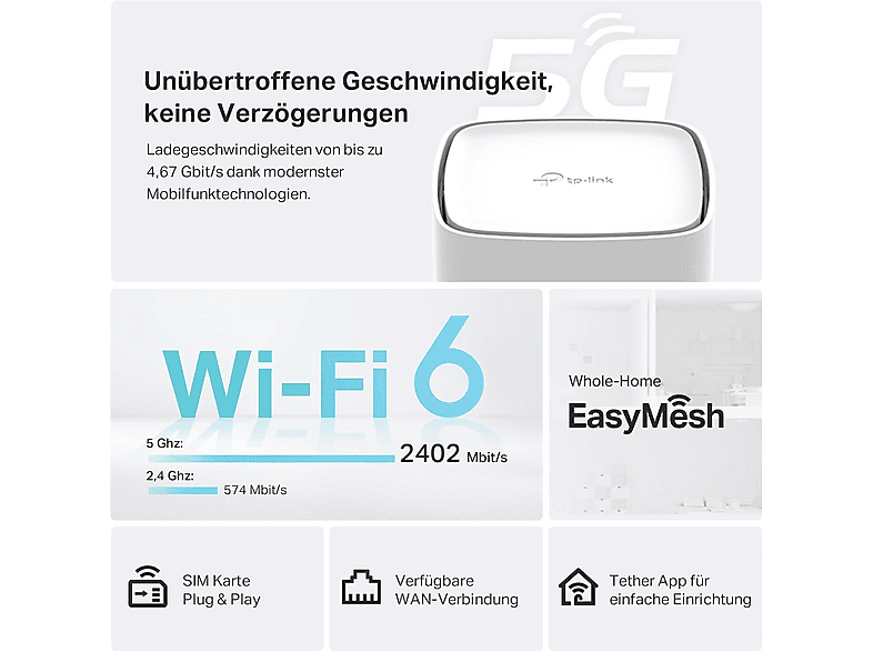 Thumbnail - TP-LINK Archer NX500 5G AX3000 Wireless Dual-Band Gigabit Router 4,67 Gbit/s