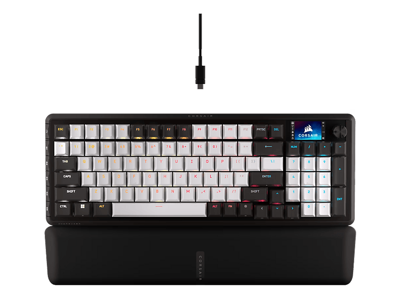 CORSAIR VANGUARD 96 Dual Tone (CH), Gaming-Tastatur, Mechanisch, Kabelgebunden, Schwarz/Weiss