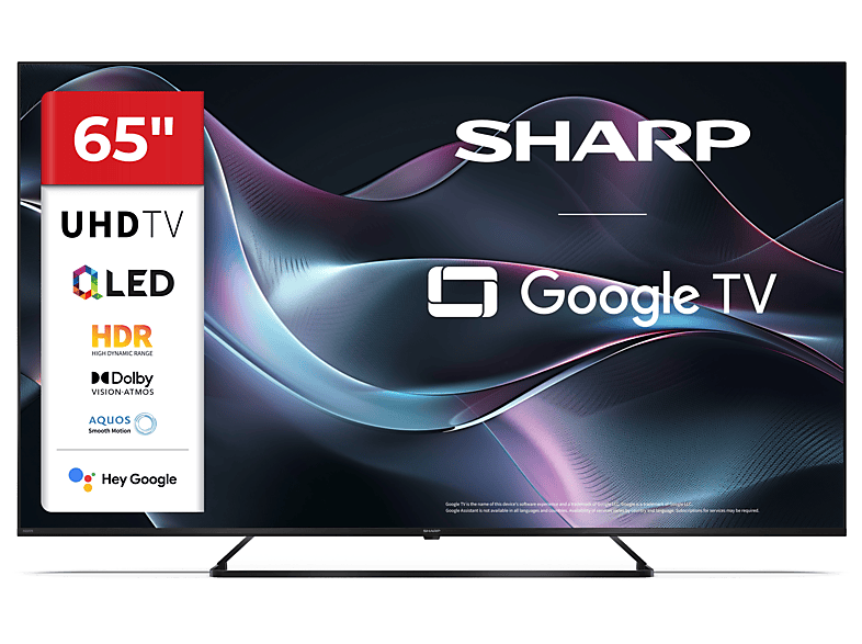 Telewizor QLED SHARP 65HP6465E 65" 4K Google TV Dolby Vision Czarny