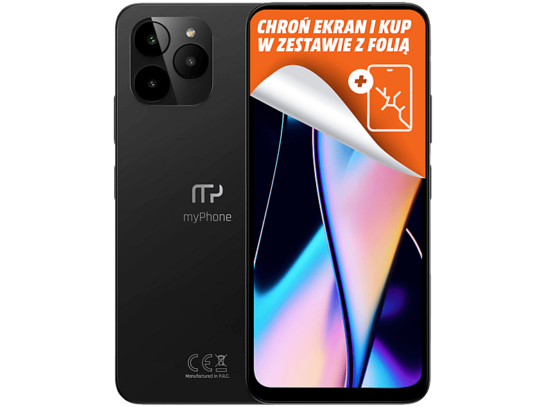 Smartfon MYPHONE N23 6/128GB Czarny (Cosmic Black)