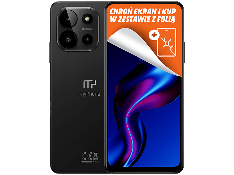 Smartfon MYPHONE N23 5G 6/128GB Czarny (Cosmic Black)