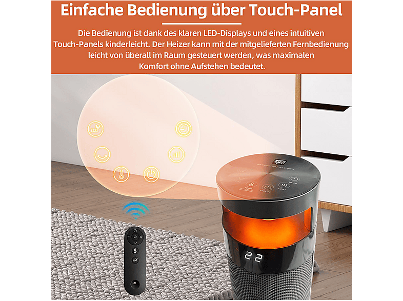 SHX SHXPPTC20R Heizlüfter (2000 Watt, Raumgröße: 20 m²) — Foto 4 von 5
