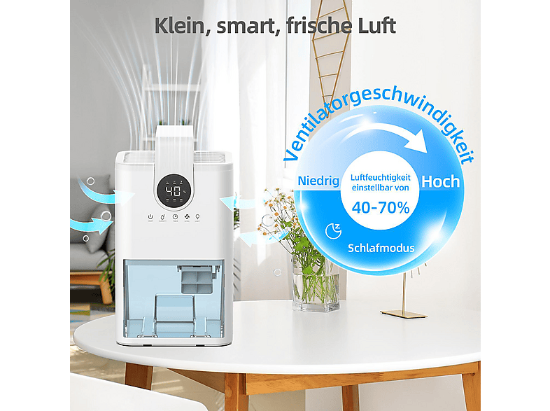 Be Cool BC1LLEFHO1 Luftentfeuchter Weiß (22,5 Watt, Entfeuchterleistung: 3 l/d, ) — Foto 4 von 5