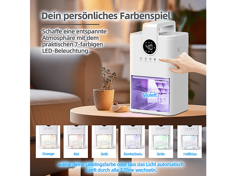 Be Cool BC1LLEFHO1 Luftentfeuchter Weiß (22,5 Watt, Entfeuchterleistung: 3 l/d, ) — Foto 5 von 5