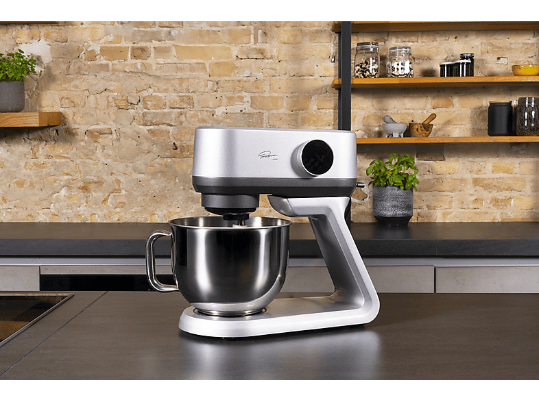 KOENIC KKM-TR 135525 Küchenmaschine Silber (Rührschüsselkapazität: 5,5 l, 1300 Watt)