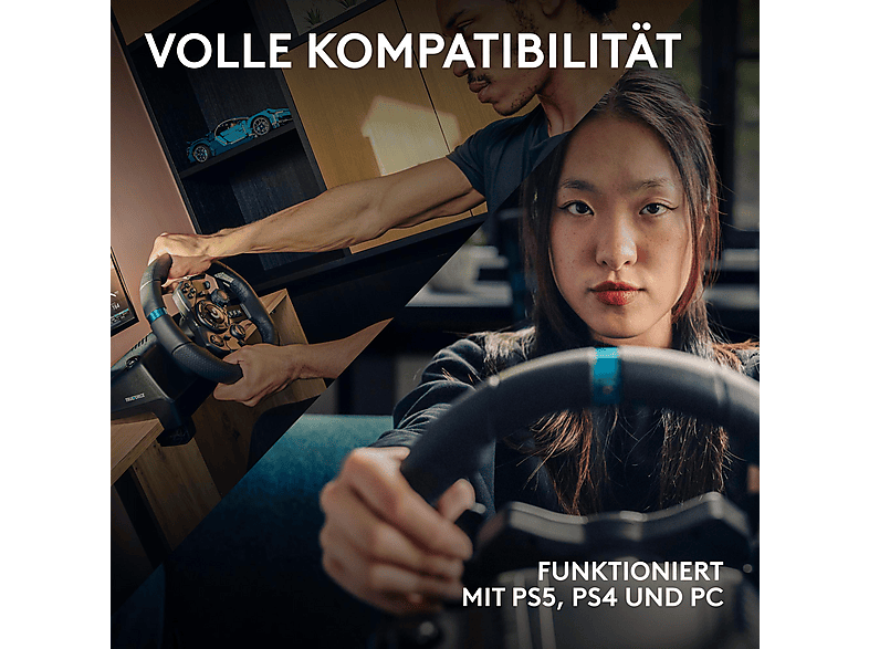 LOGITECH G923 Rennlenkrad und Pedale für PS5, PS4 PC