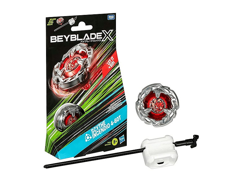 Hasbro Beyblade X - Trottola da Combattimento Bbx Scythe Incendio Trottole DA Combattimento