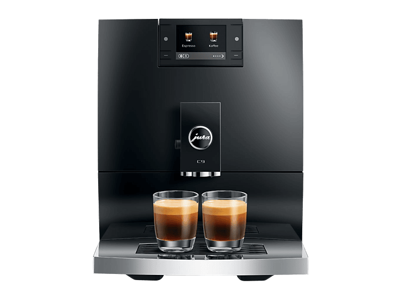 Jura 15753 C9 Kaffeevollautomat (Piano Black, Professional Aroma Grinder (P.A.G.), 15 bar, Milchschlauch)
