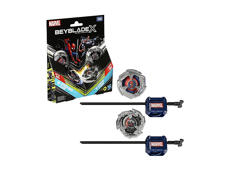 Hasbro Beyblade X - Marvel Trottole da Combattimento SpiderMan vs Venom