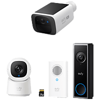 MediaMarkt EUFY SoloCam S220 + Indoor Cam C220 + Doorbell C30 with Chime Slimme binnen- / buitencamera Wit aanbieding