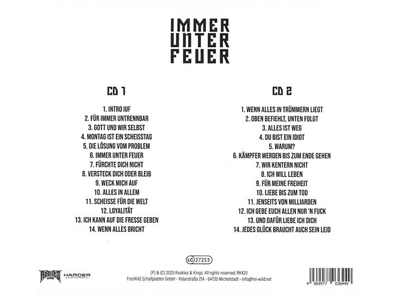 Thumbnail - Frei.Wild - Immer Unter Feuer (2CD Digipak) (CD)