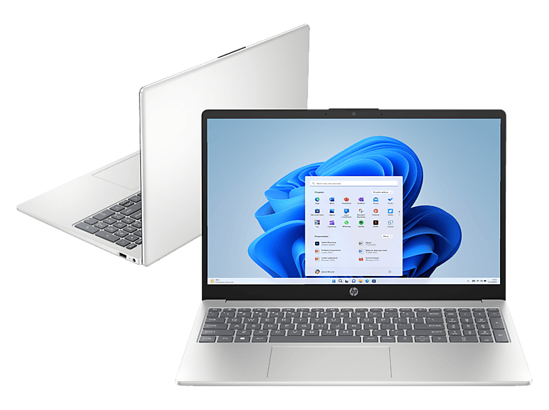 Laptop HP 15-fc0065nw / AMD Ryzen™ 5 7520U 16 GB RAM 512 SSD Radeon™ Windows 11 Home Srebrny