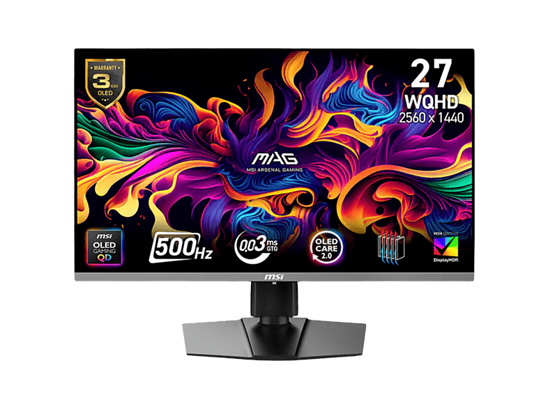 MSI Mag 272qp Qd-oled X50 - 26.5 Inch Qhd Oled (organic Light-emitting Diode)