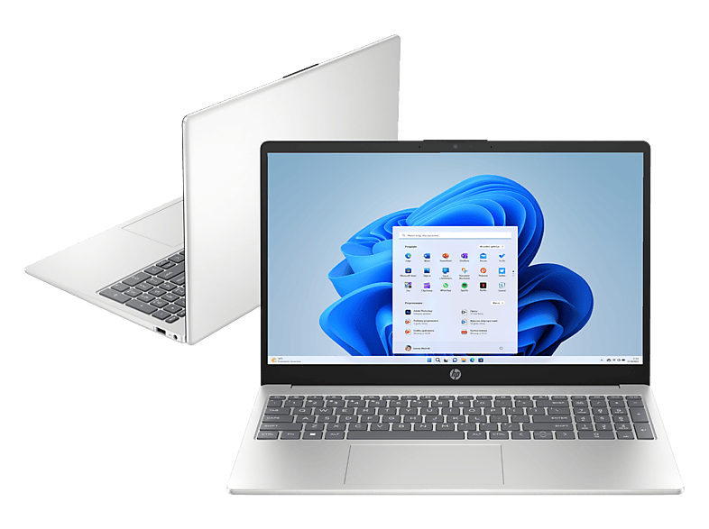 Laptop HP 15-fd0064nw / Intel® Core™ i3-N305 8 GB RAM 512 SSD Onboard Graphics Windows 11 Home Srebrny