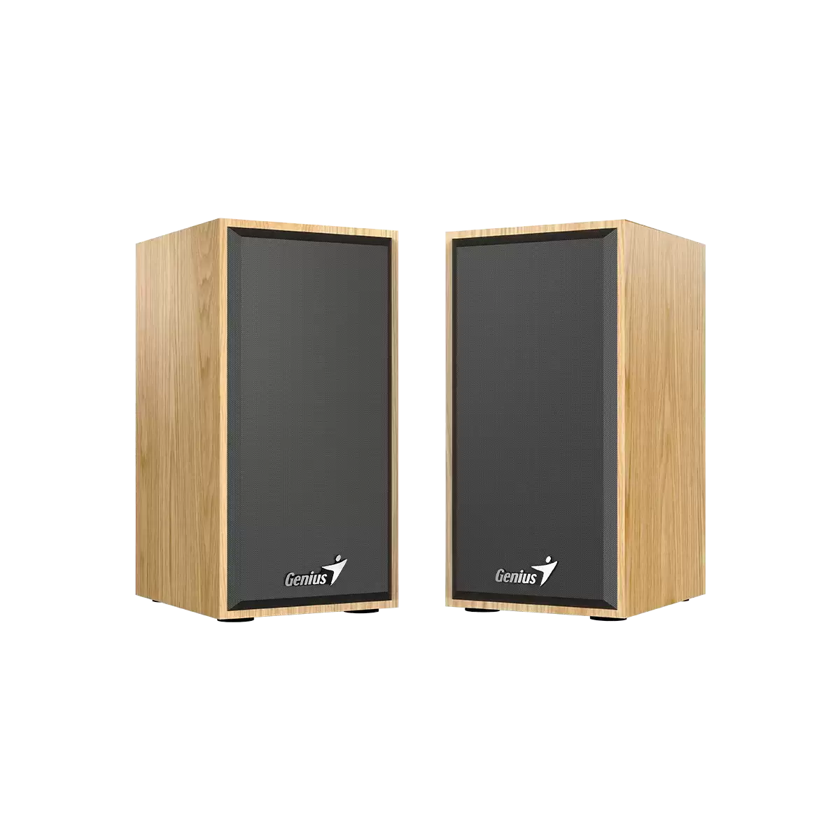 GENIUS SP-HF180 fadobozos sztereó hangszóró, 3,5mm jack, USB tápellátás, fenyő (31730029404)