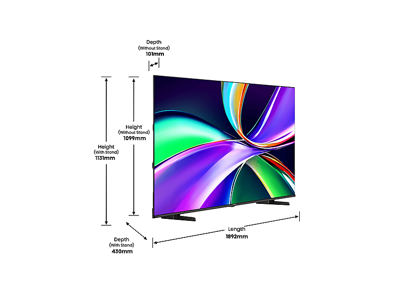 HISENSE 85E77Q QLED 4K TV (85 Zoll / 215 cm, UHD 4K, SMART TV)