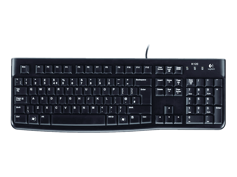 LOGITECH K120 Business (CH), Tastatur, Kabelgebunden, Schwarz