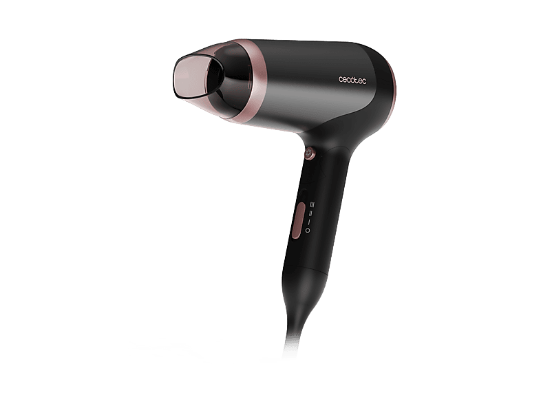 REACONDICIONADO Seminuevo Bueno Secador - Cecotec IoniCare Power&Go Heaven Black, 2400W, Plegable, Función Iónica, Con difusor, Negro