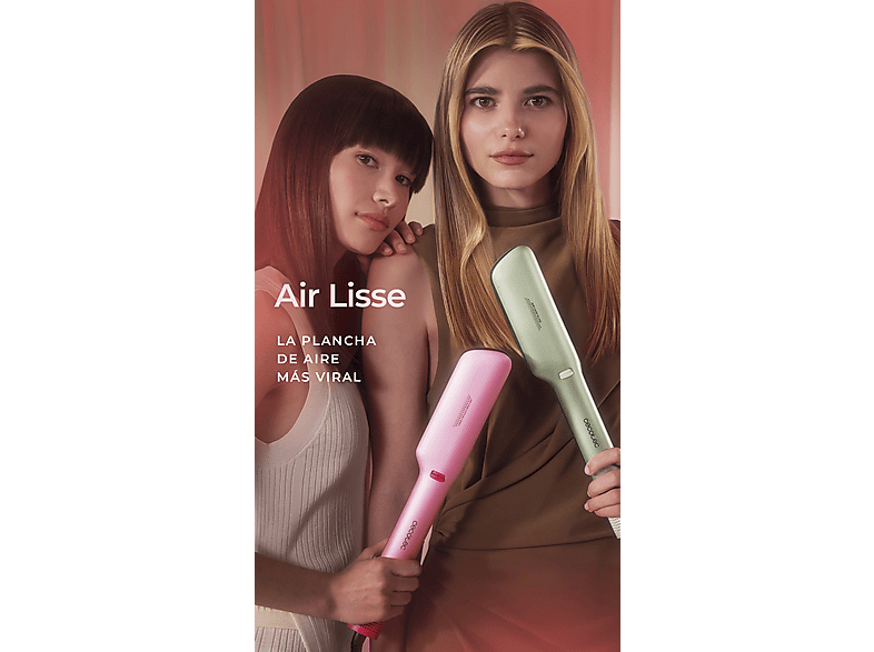 Plancha de pelo - Cecotec Air Lisse Olive, Cerámica, 600W, 230 °C, Motor BLDC, 3 temperaturas, velocidades, Tecnología Iónica, Verde – imagen 2