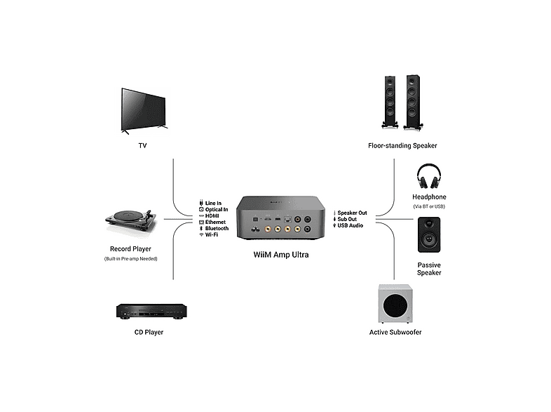 WiiM Amp Ultra, Silver; Streaming-Verstärker — Foto 2 von 2