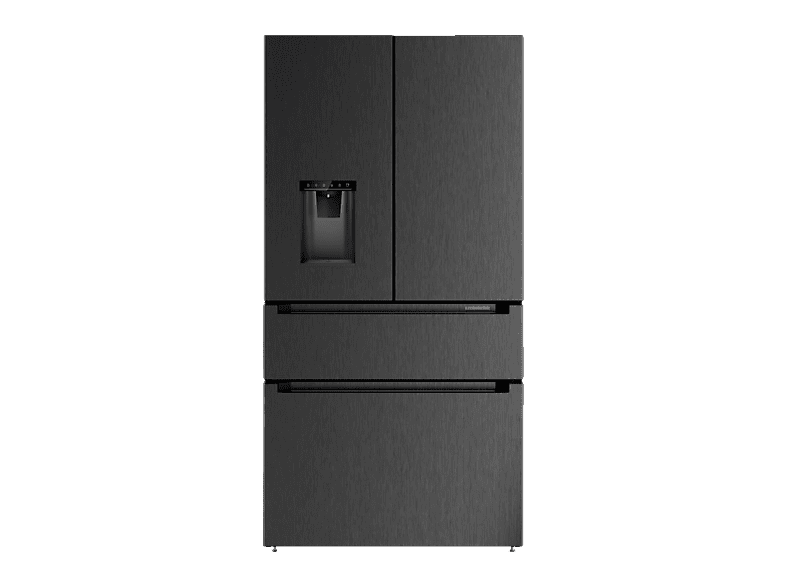 LIEBHERR MBbsdi 9528 Plus BioFresh NoFrost French-Door-Kühl-Gefrierkombination mit 2 Gefrierschubladen und Wasser- und Eiswürfelspender (538 l, D, 1805 mm hoch, Tür: BlackSteel & Gehäuse: BlackSteel)
