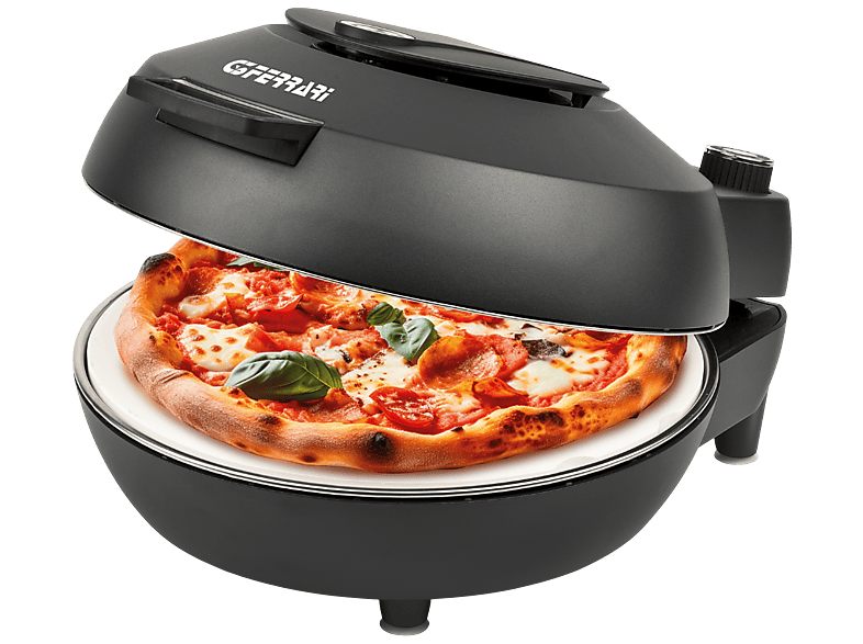 G3FERRARI G10199 Pummarola Pizzaofen, bis zu 420°C, 1200W, Schwarz