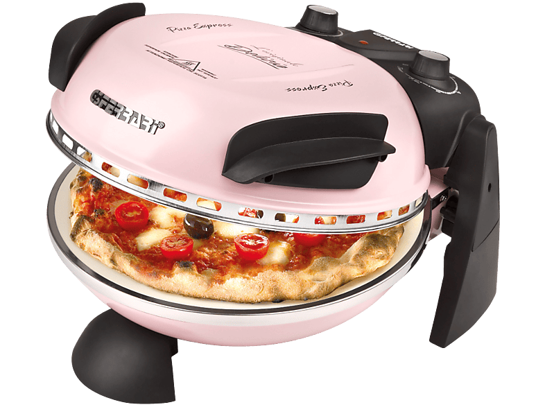 G3FERRARI G1000616 Delizia Limited Edition Pizzaofen, Icy Pink, 1200W; Pizzaofen, bis 400°C, Icy Pink