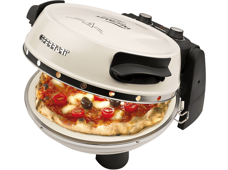 G3FERRARI G1003217 Napoletana Pizzaofen mit 2 Pizzasteinen, Icy Cream, 1200W