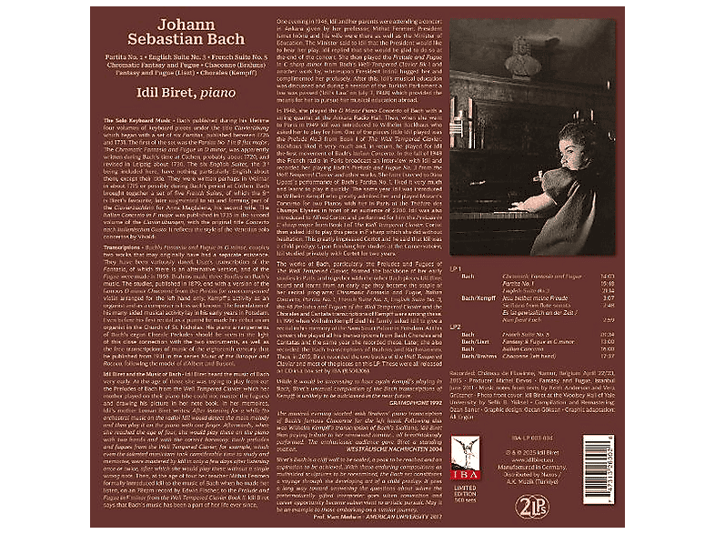 Thumbnail - Idil Biret - J. S. Bach: Werke für Klavier solo (Vinyl)