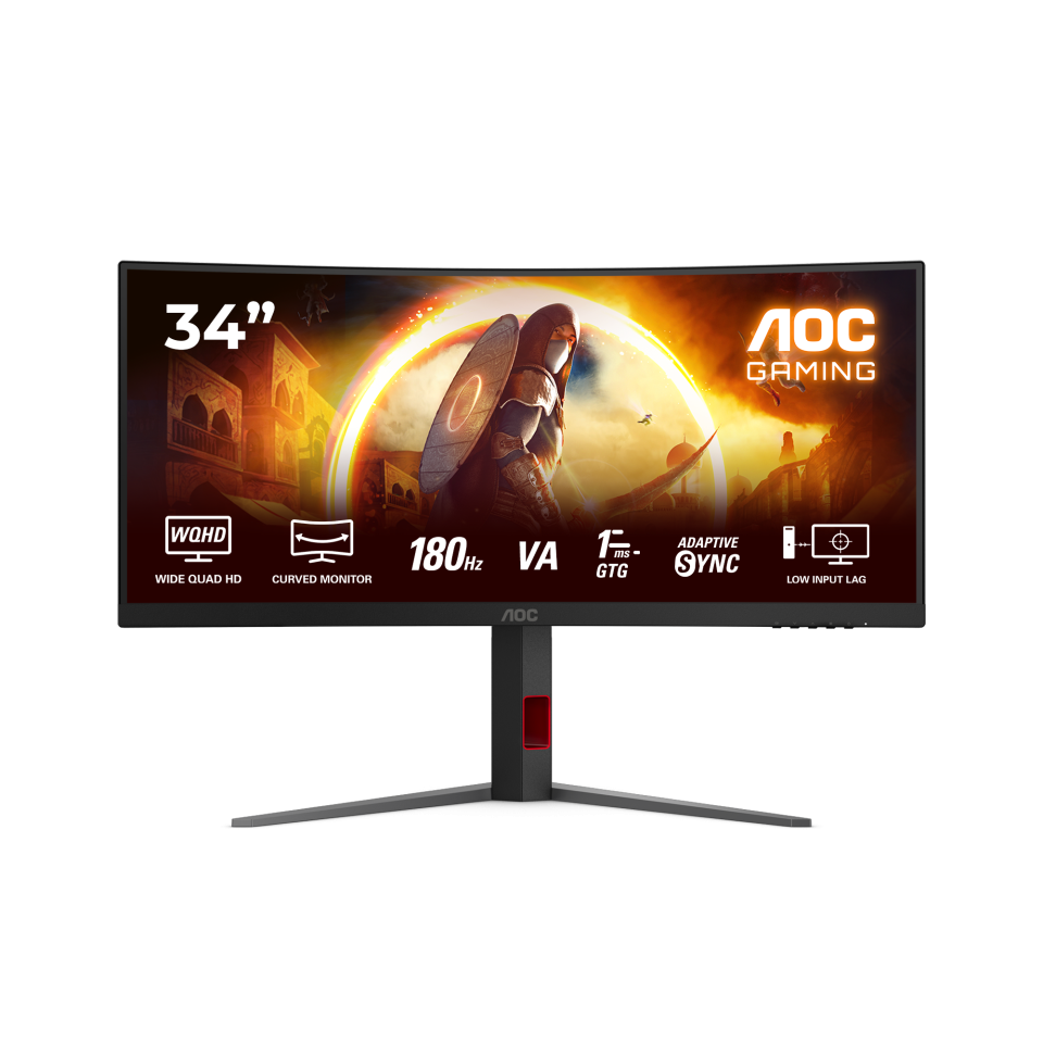 AOC CU34G4 34'' Ívelt WQHD 180 Hz 21:9 VA Gamer Monitor