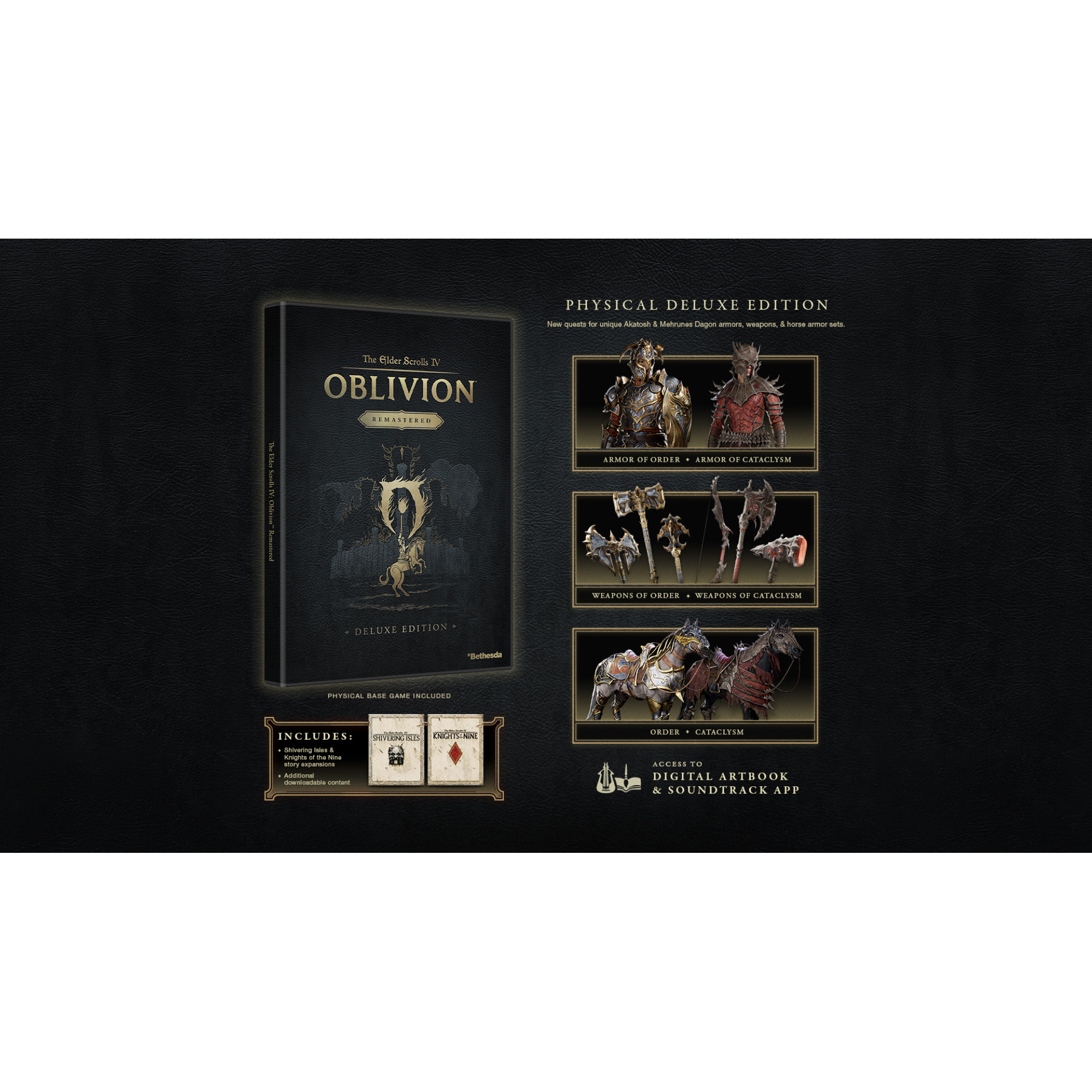 Spielbox für The Elder Scrolls IV: Oblivion Remastered. Enthält Deluxe-Edition-Inhalte und digitales Artbook.